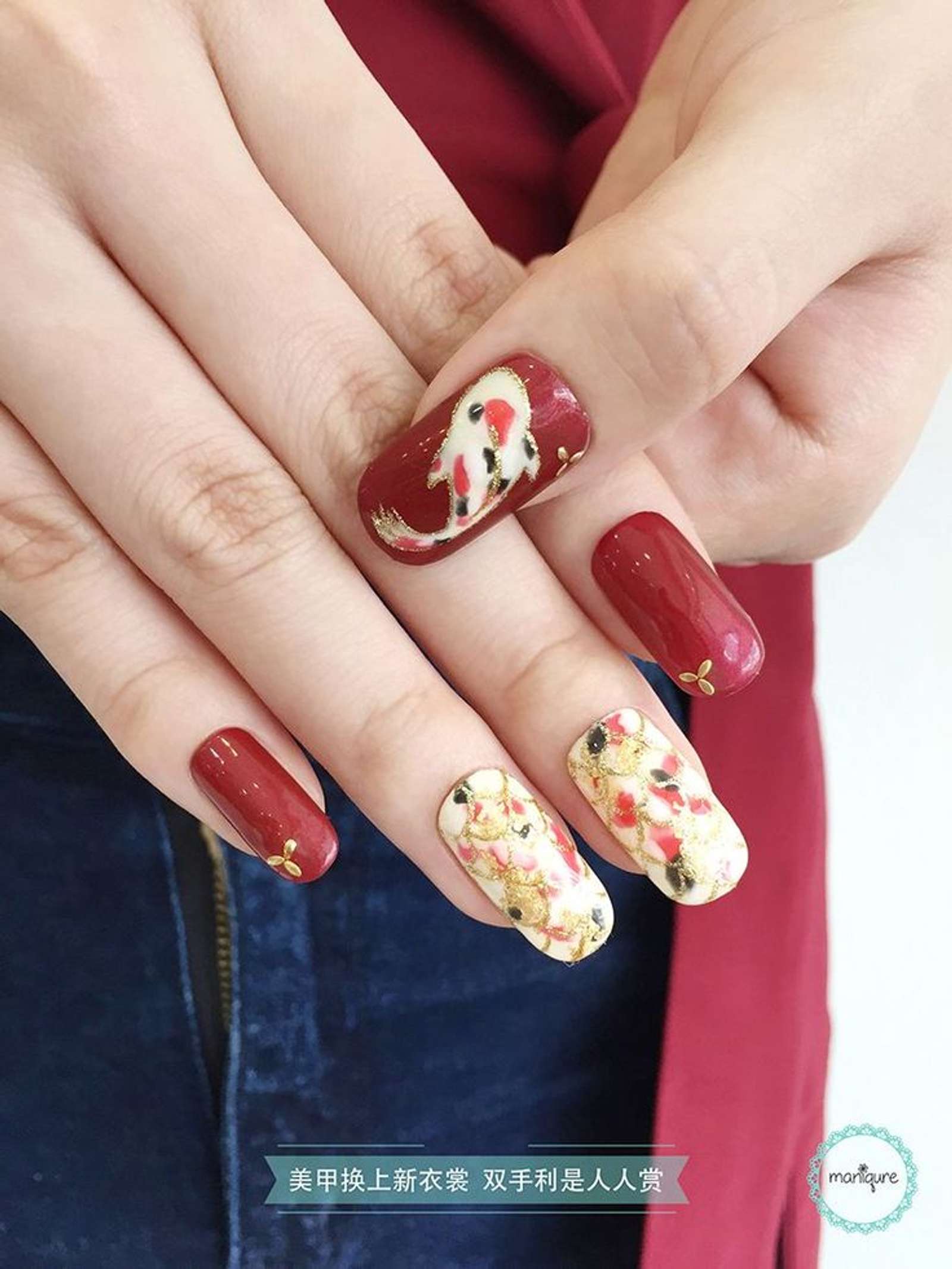 Contek Nail Art Imlek, Buat Tampilan Lebih Bersinar di Tahun Naga 