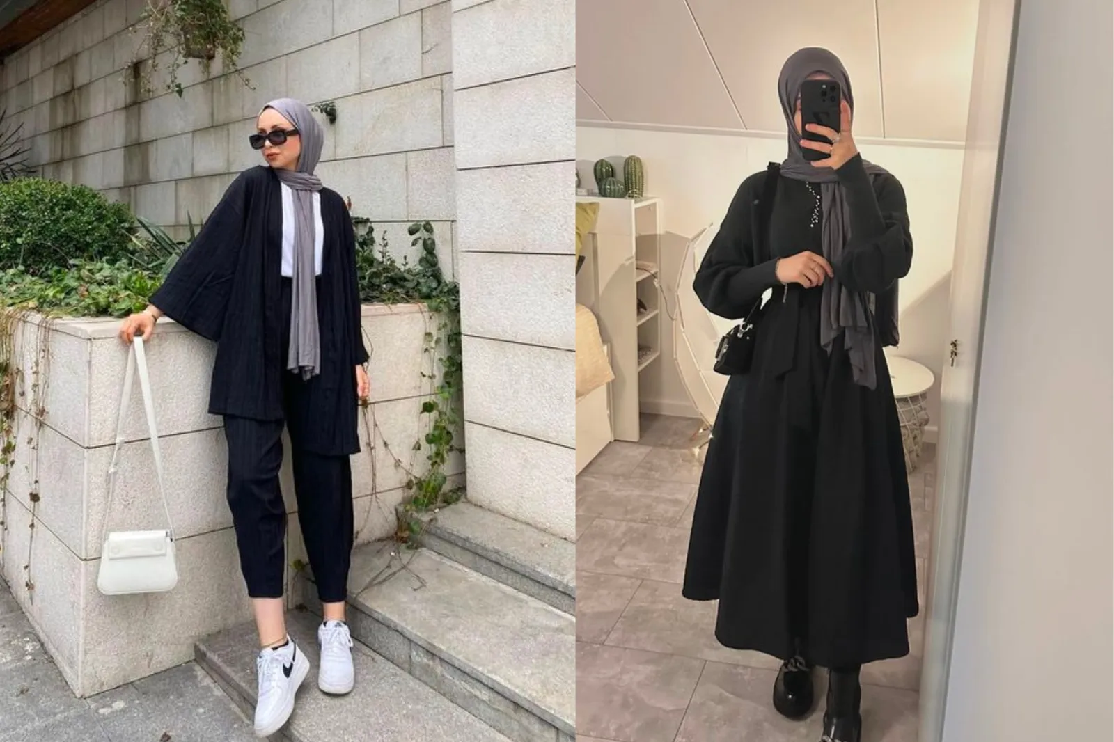 6 Warna Baju yang Pasti Cocok dengan Jilbab Abu-abu