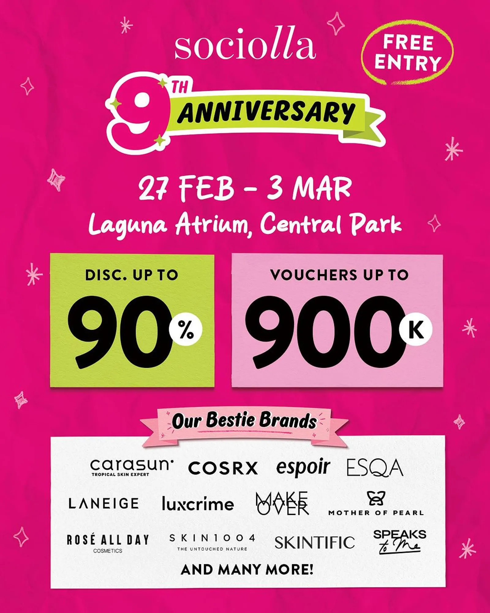 Semarak Anniversary ke-9 Sociolla, Jadi Bestie-nya Beauty Enthusiast