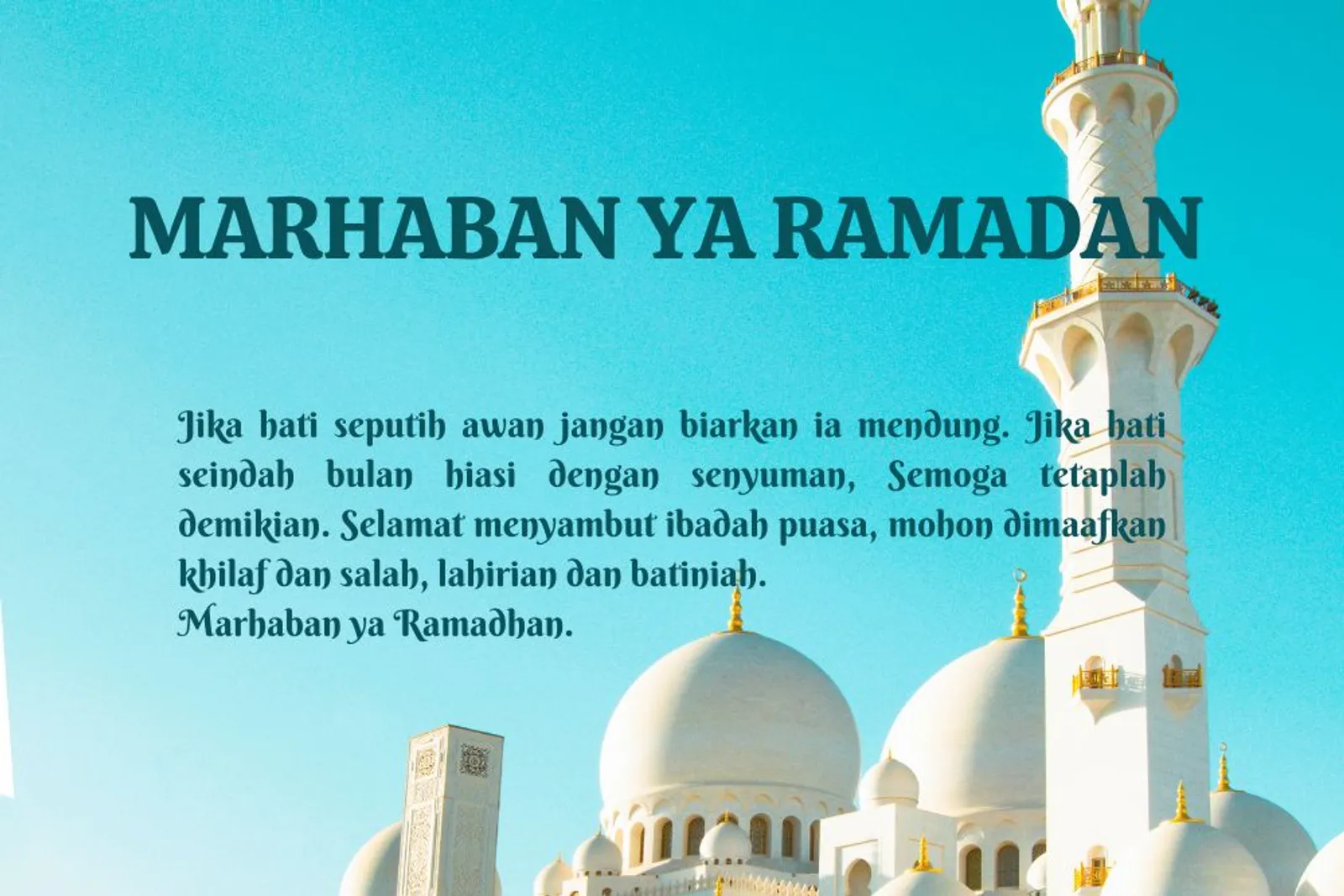 20 Ucapan Maaf Menyambut Ramadan 2024, Penuh Makna dan Doa