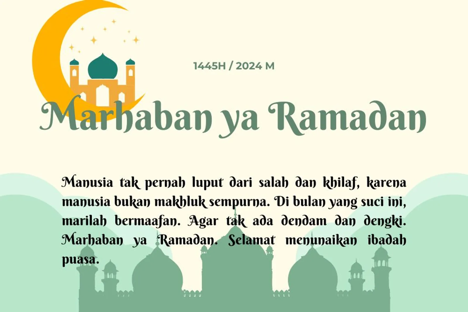 20 Ucapan Maaf Menyambut Ramadan 2024, Penuh Makna dan Doa