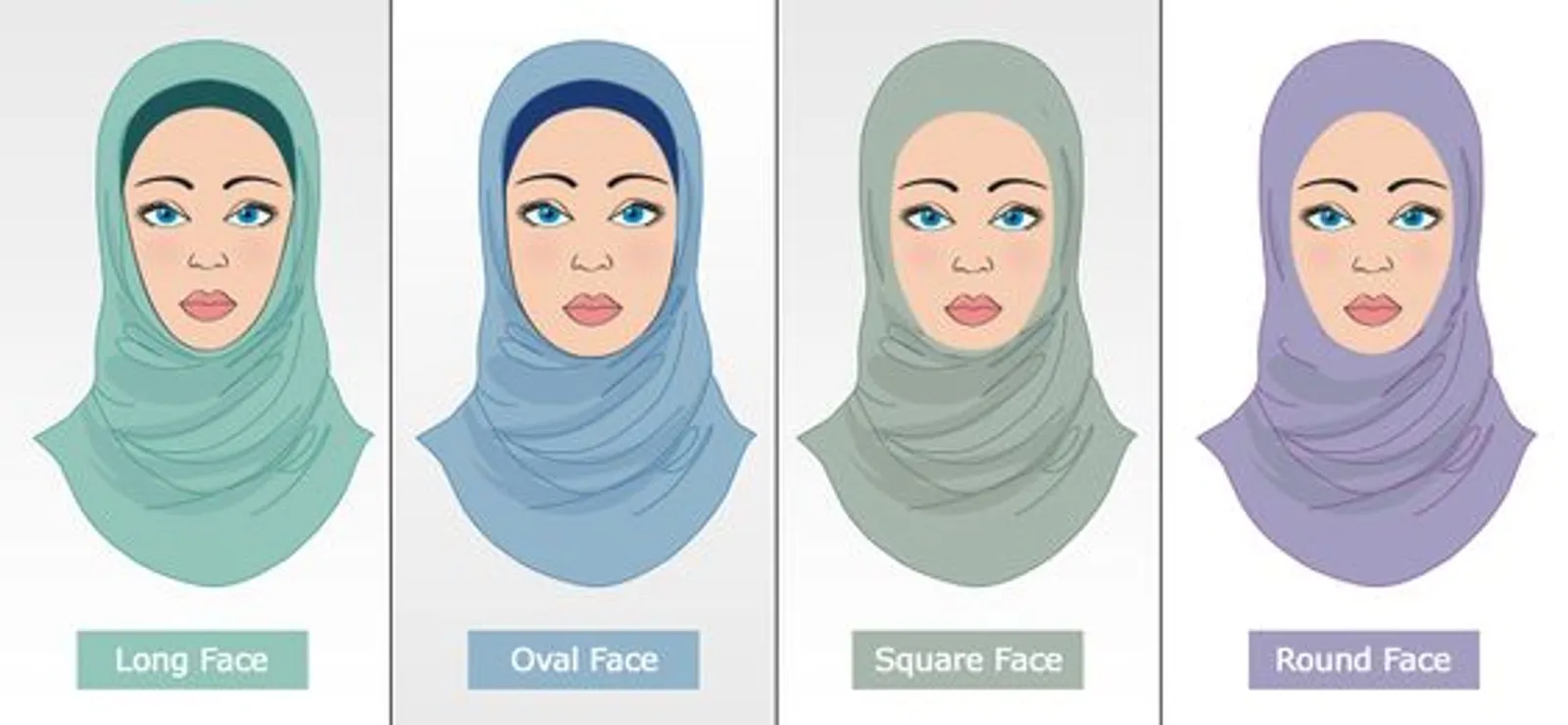 Tips Styling Hijab Pashmina Wajah Bulat