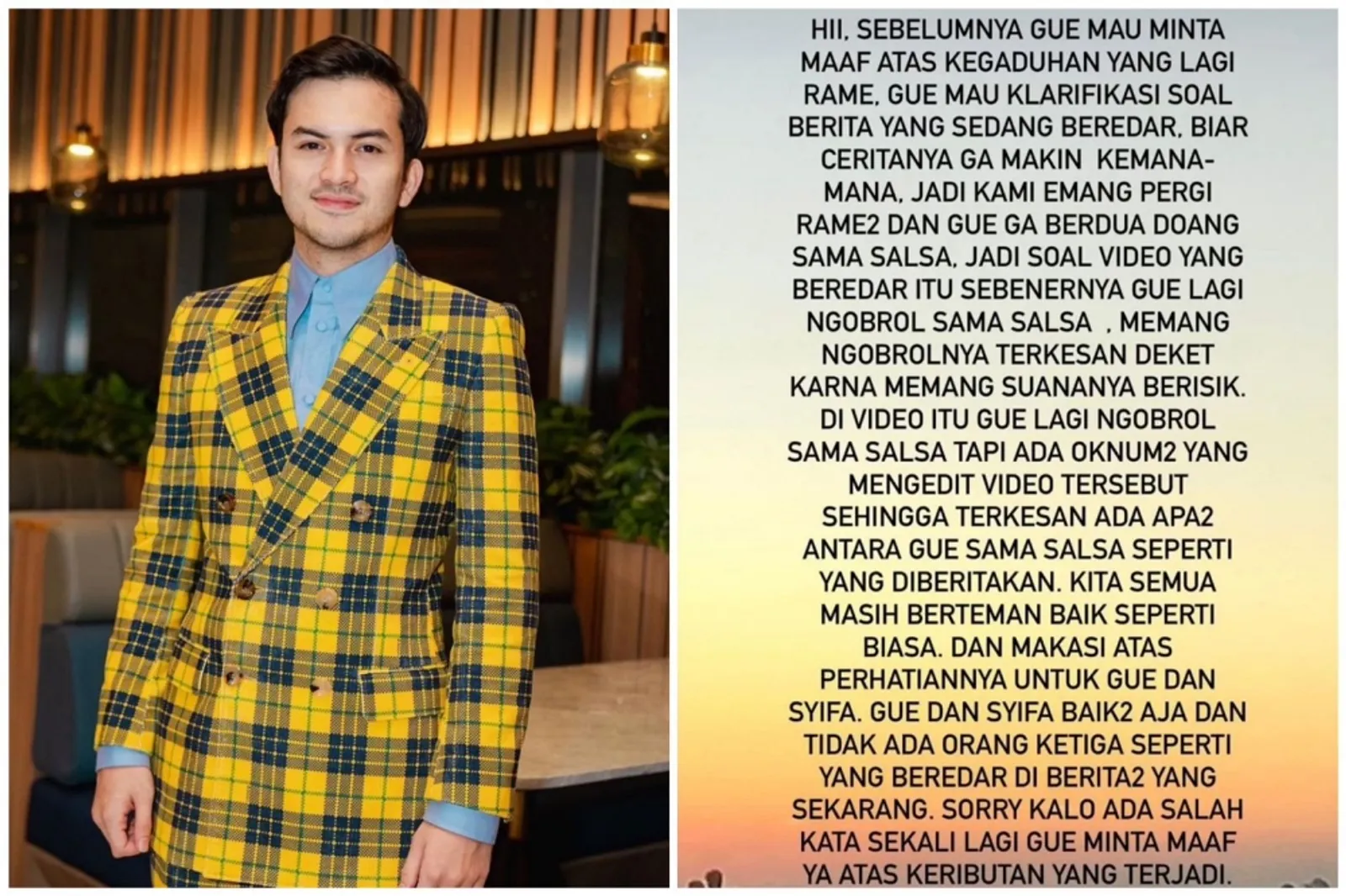 5 Isi Klarifikasi Rizky Nazar soal Tudingan Selingkuh dari Syifa Hadju