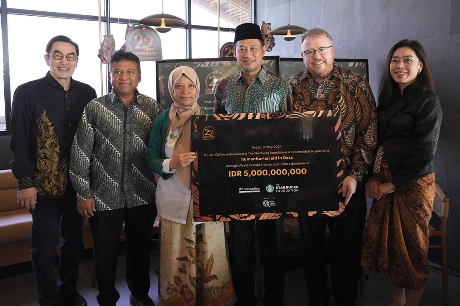 Ulang Tahun ke-22, Starbucks Indonesia Beri Donasi Kemanusiaan di Gaza