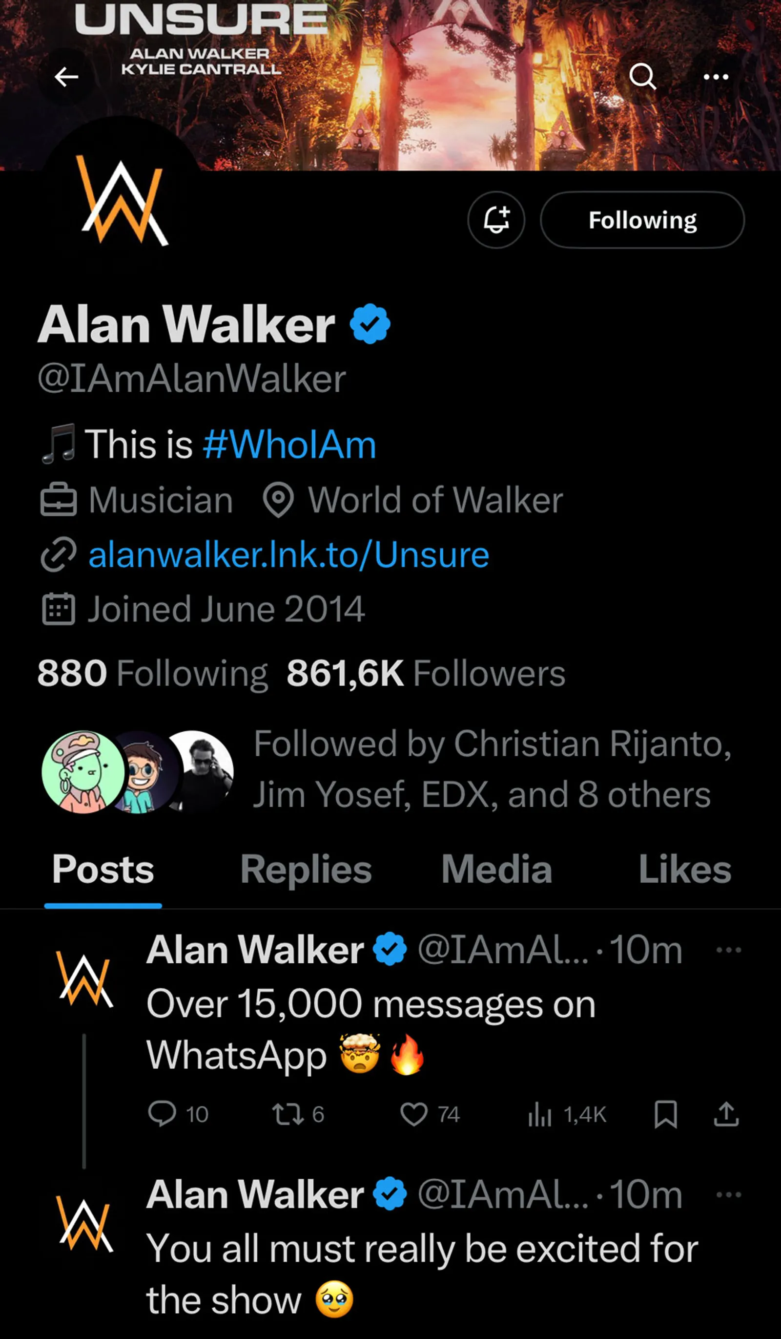 Sebar Nomor WhatsApp, Alan Walker Terima 15 Ribu Pesan dalam 2 Jam!