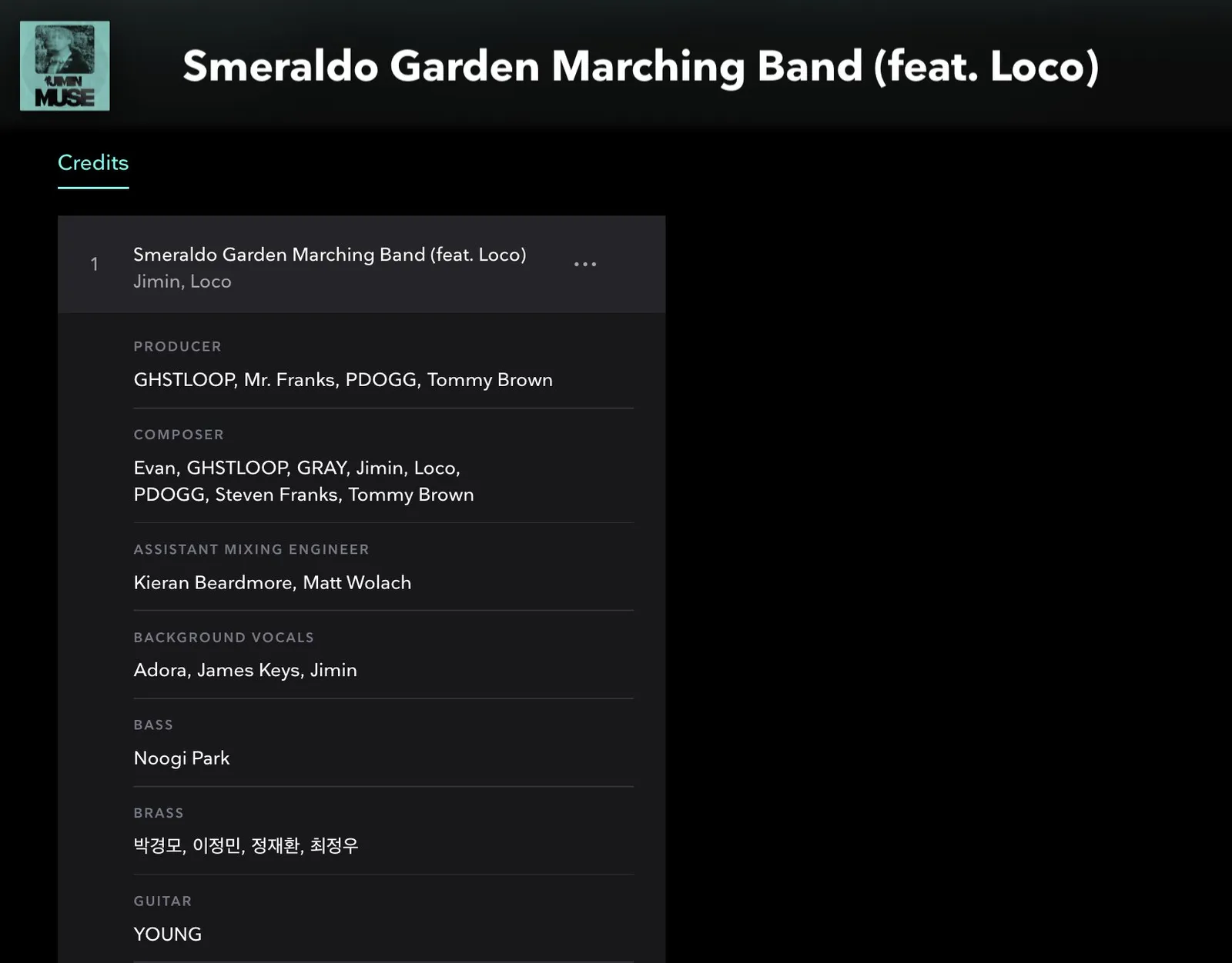 Jimin Rilis "Smeraldo Garden Marching Band", Intip Lirik dan Faktanya!