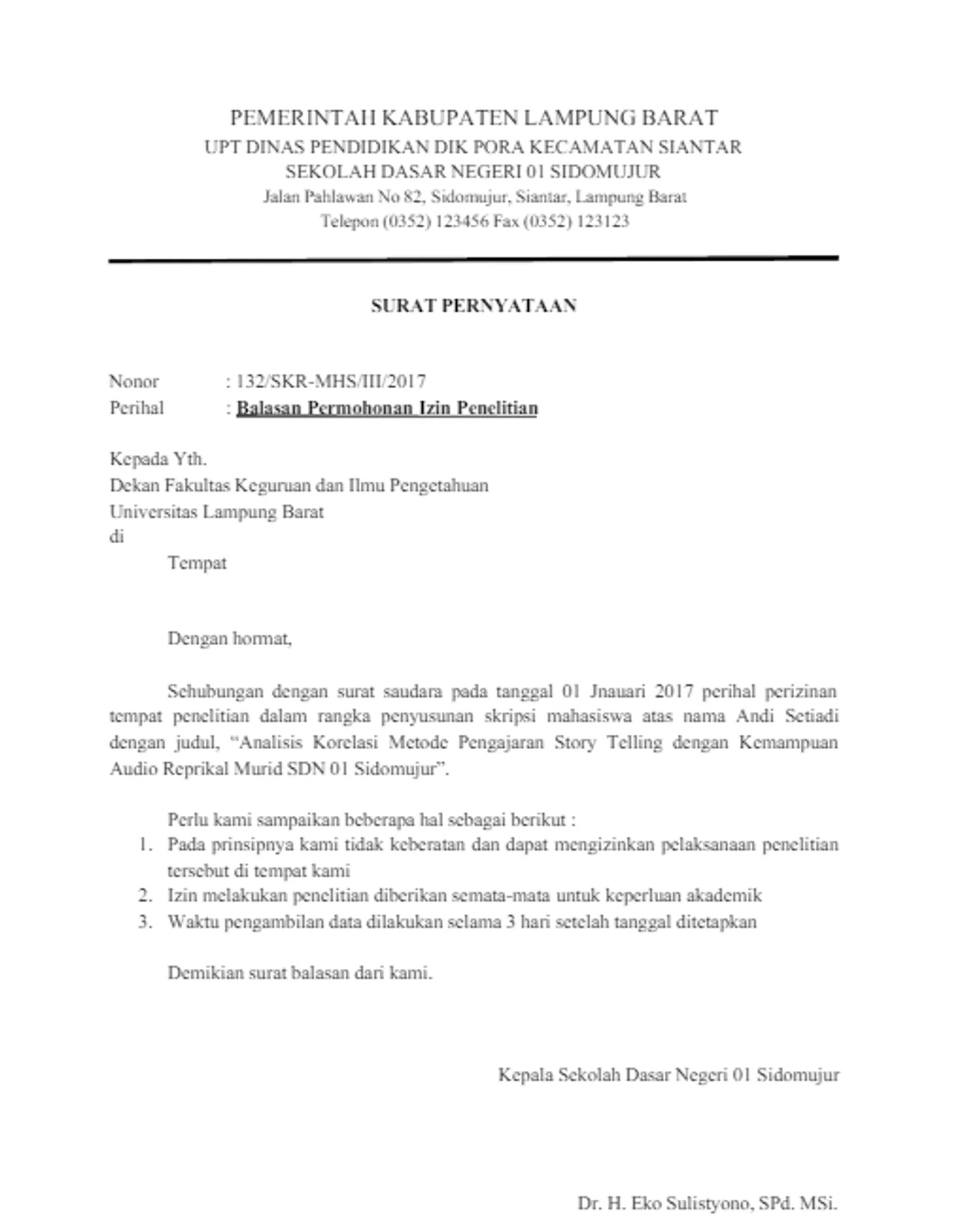 Contoh Surat Balasan Penelitian, Ada Beragam Macam Jenis!