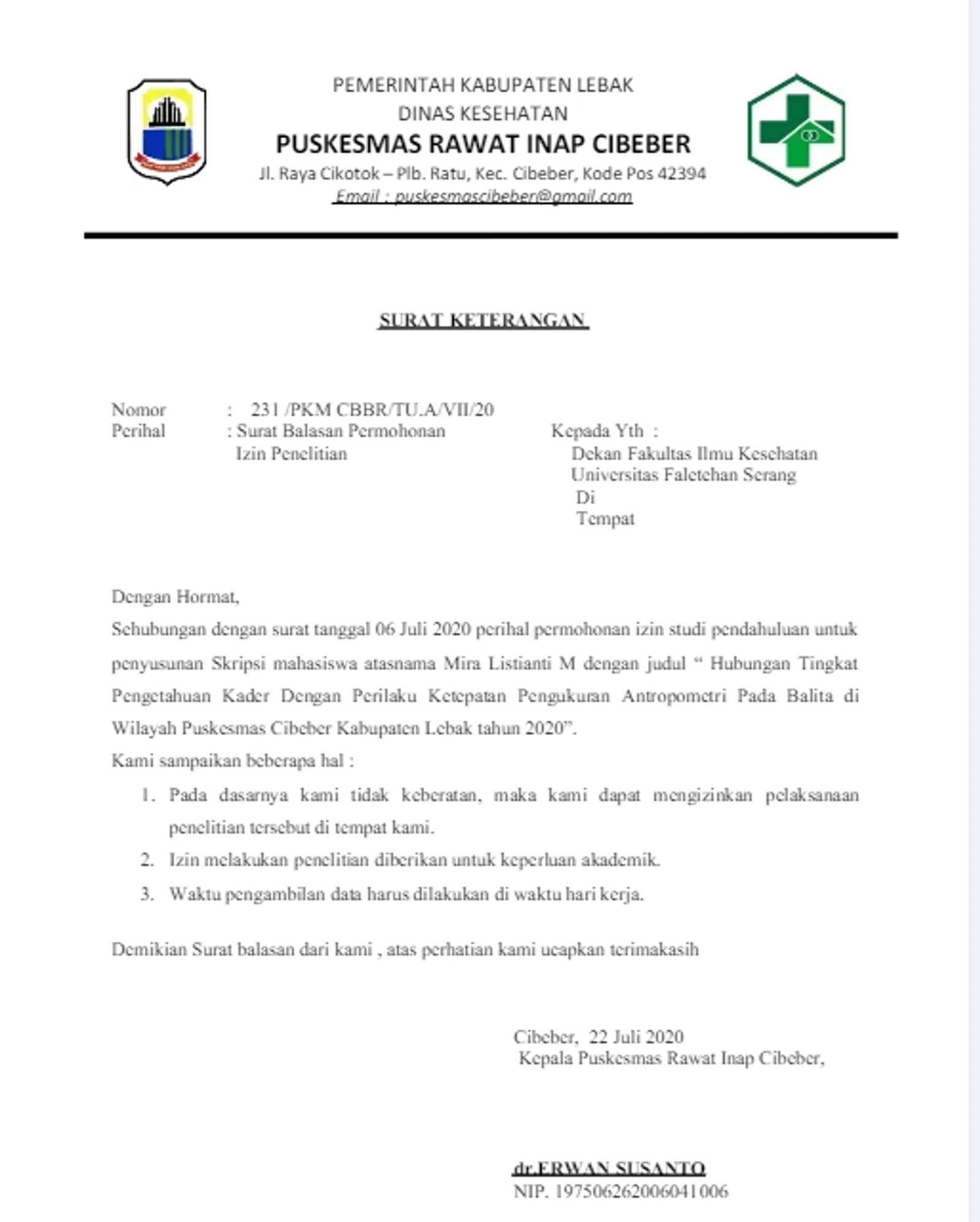 Contoh Surat Balasan Penelitian, Ada Beragam Macam Jenis!