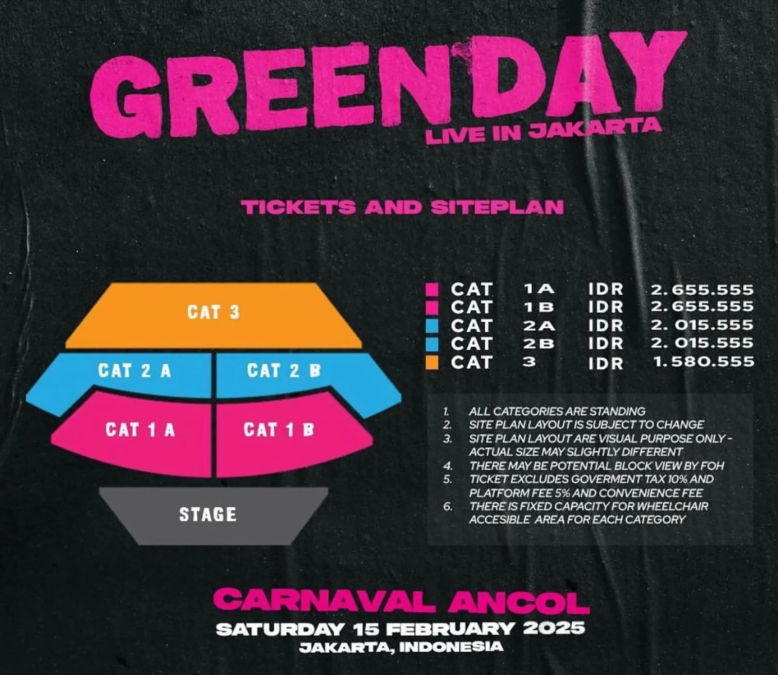 GREEN DAY Bakal Konser di Jakarta, Ini Harga Tiketnya