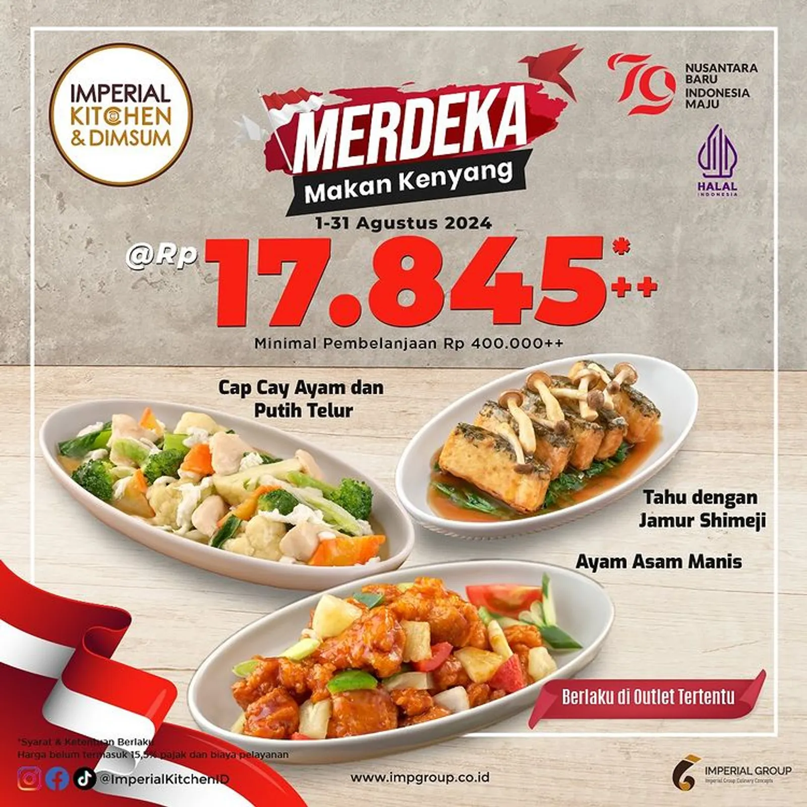 14 Promo Makanan dan Minuman Kemerdekaan, HUT RI Siap Makan Enak!