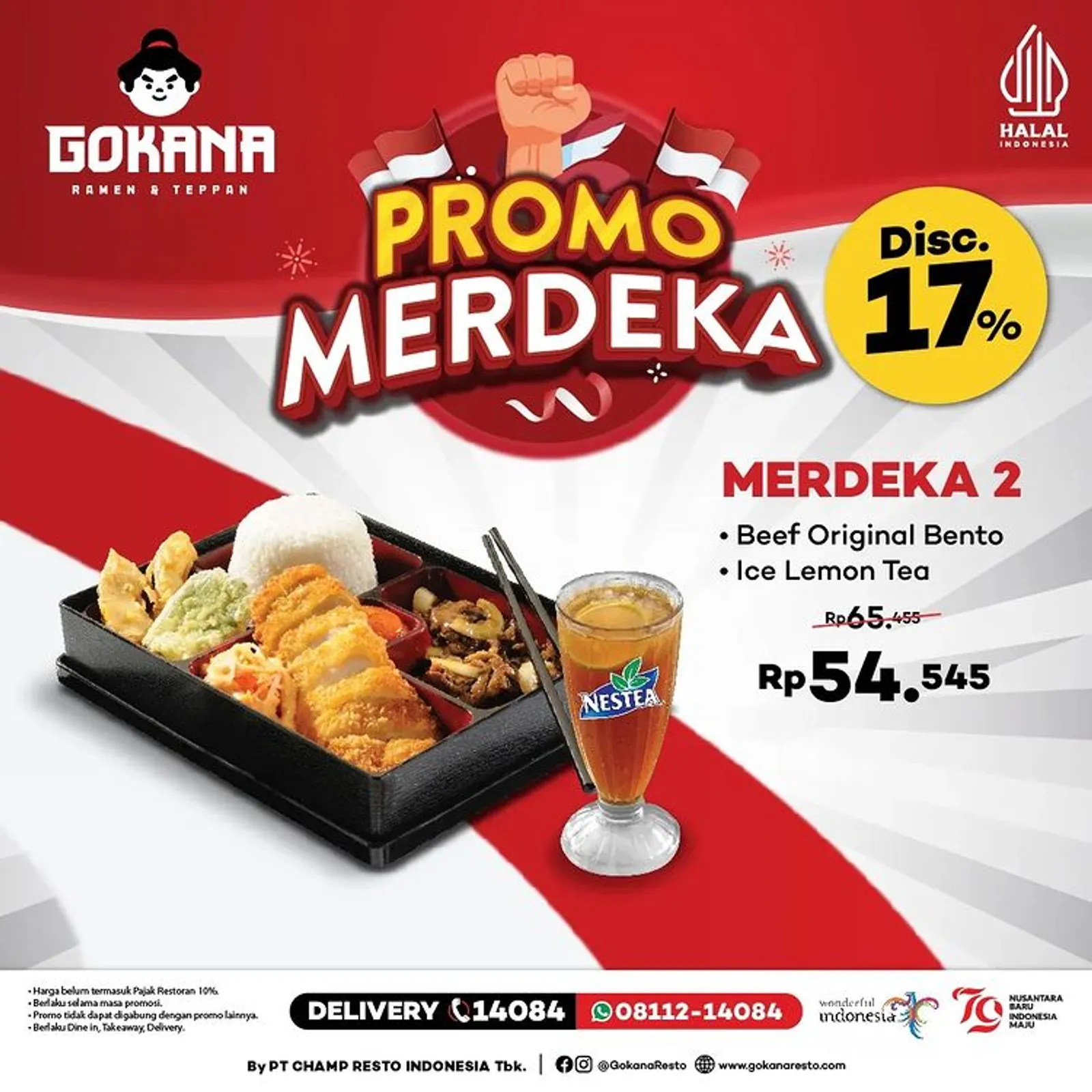 14 Promo Makanan dan Minuman Kemerdekaan, HUT RI Siap Makan Enak!