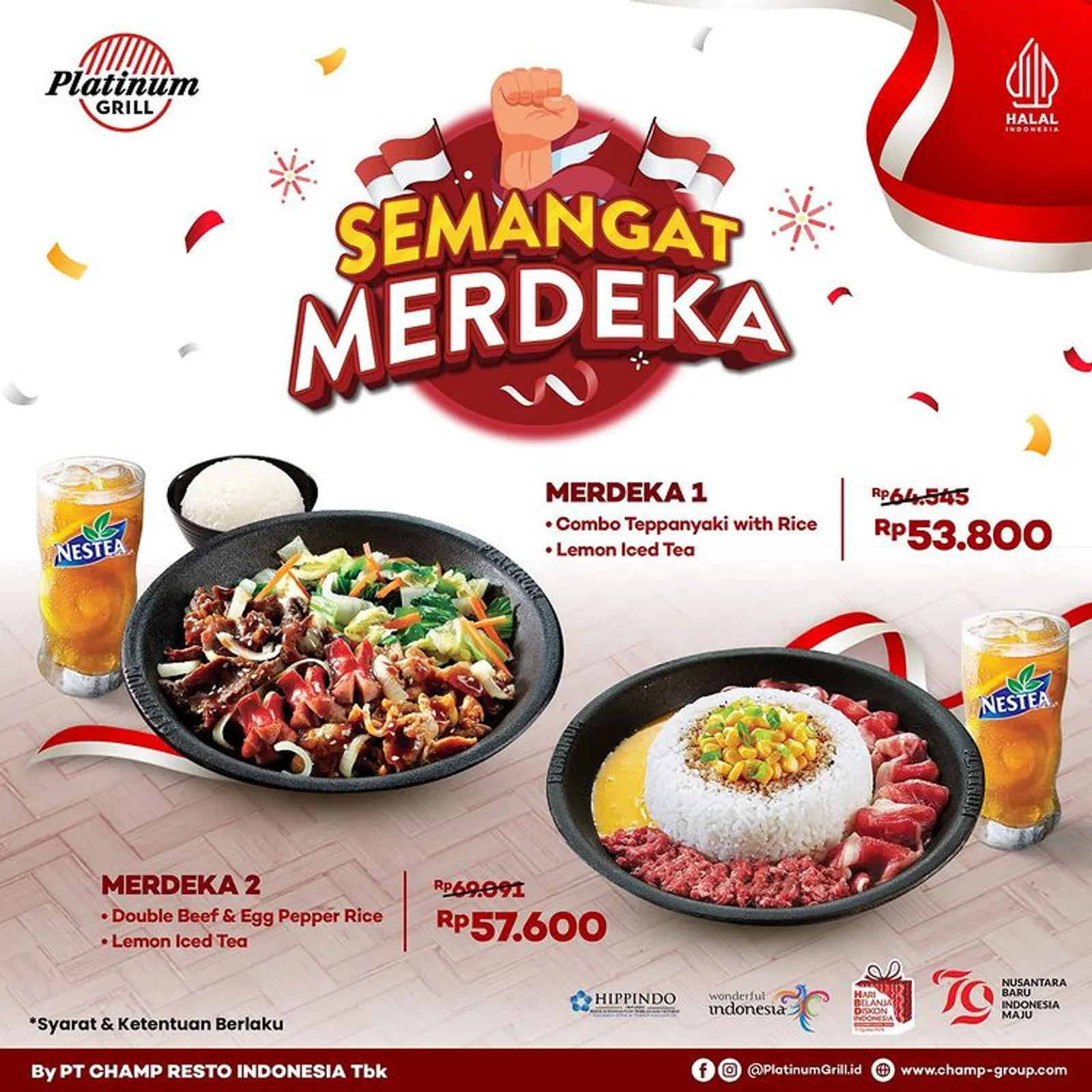 14 Promo Makanan dan Minuman Kemerdekaan, HUT RI Siap Makan Enak!