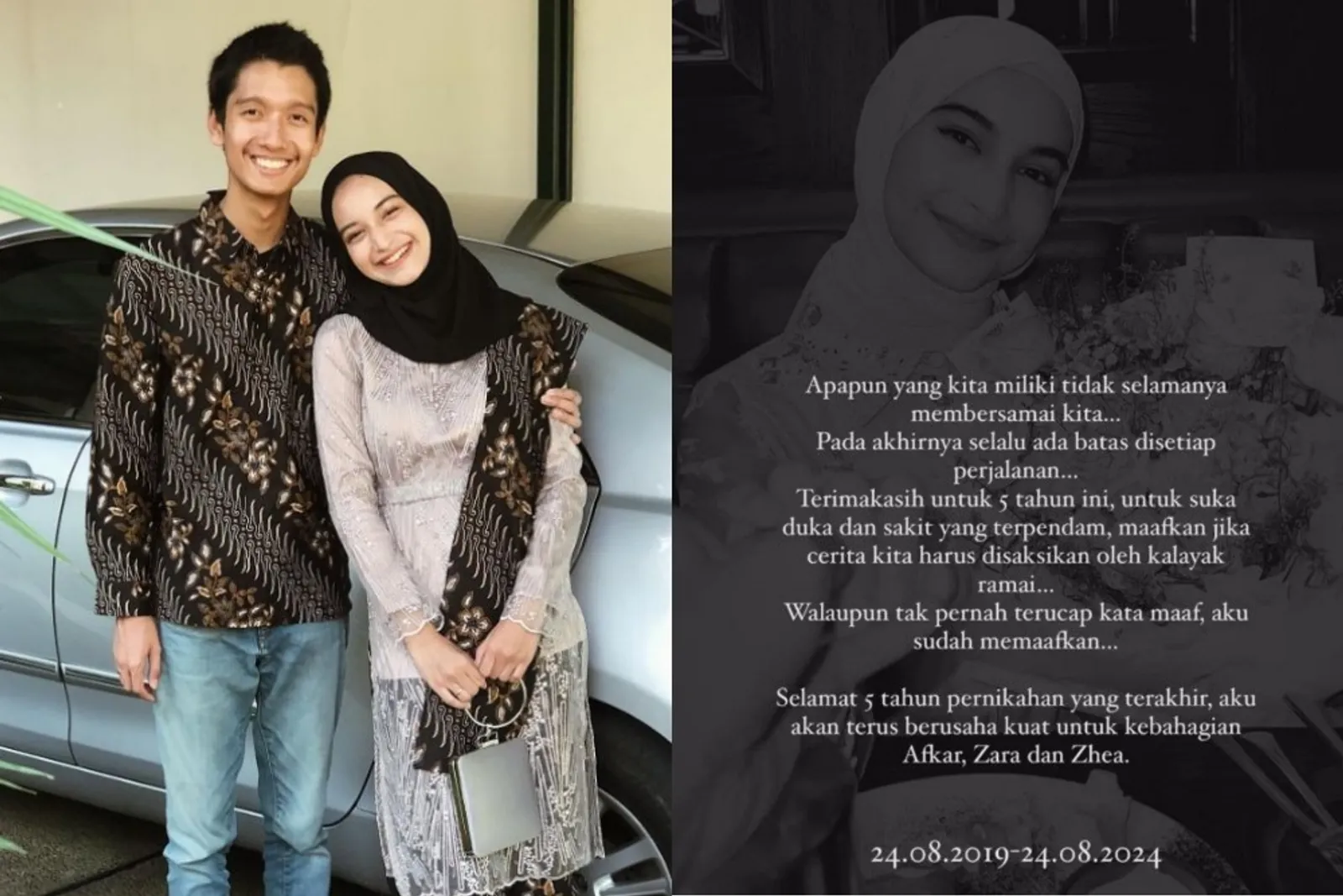 Isi Pesan Cut Intan Nabila di Ultah Pernikahan Ke-5, Isyaratkan Pisah?