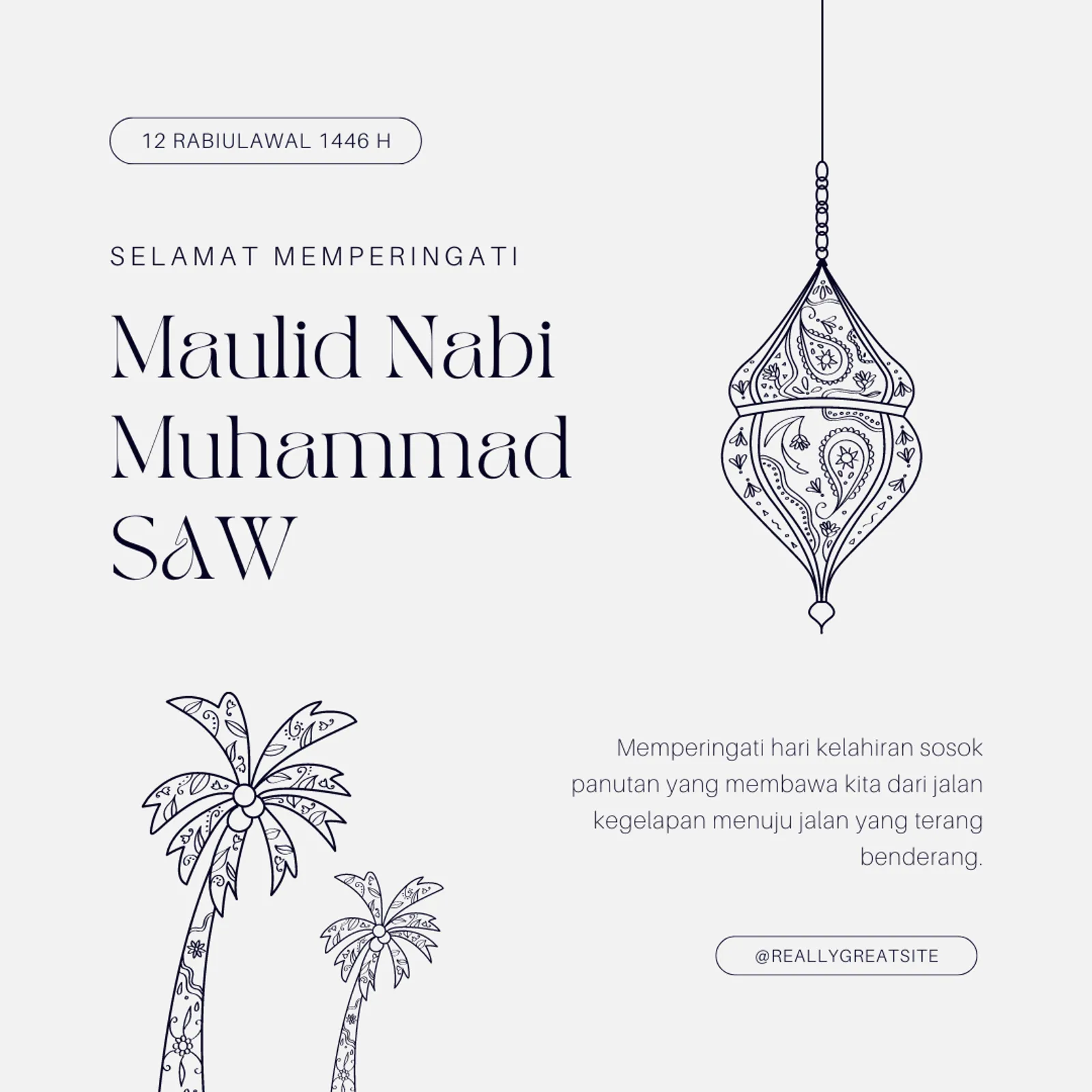 10 Poster Maulid Nabi Muhammad SAW 2024 Terbaru