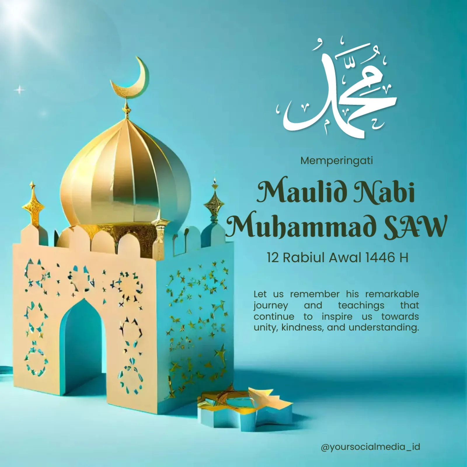 10 Poster Maulid Nabi Muhammad SAW 2024 Terbaru