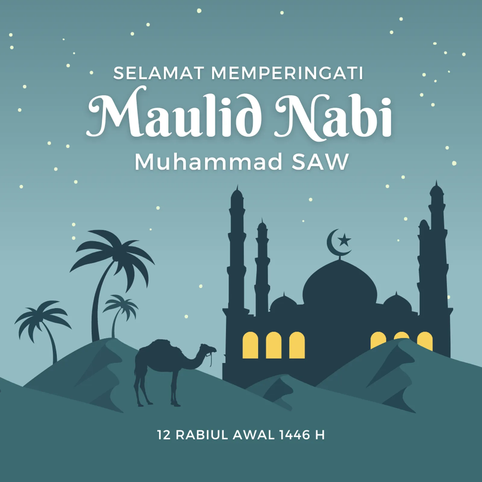 10 Poster Maulid Nabi Muhammad SAW 2024 Terbaru