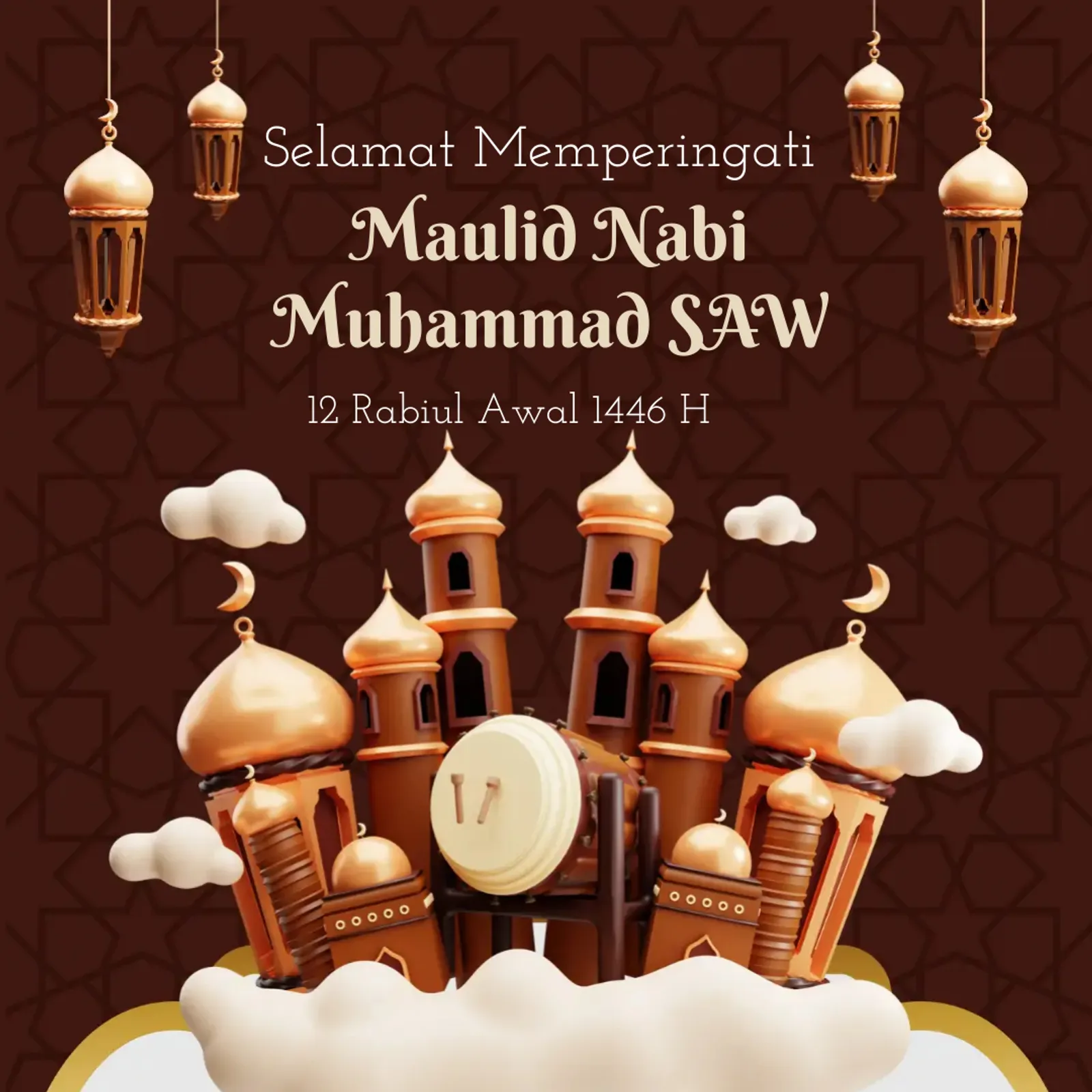 10 Poster Maulid Nabi Muhammad SAW 2024 Terbaru