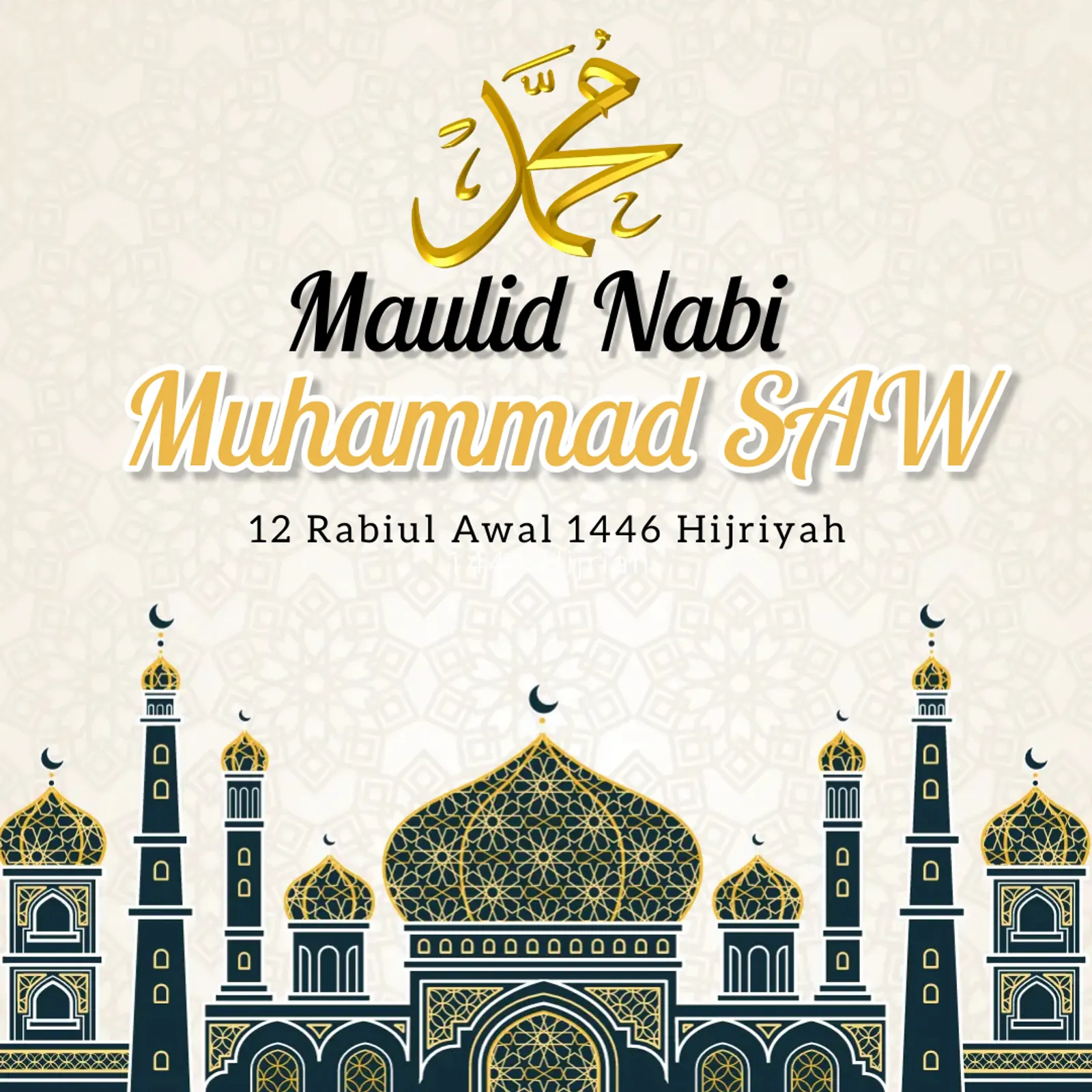 10 Poster Maulid Nabi Muhammad SAW 2024 Terbaru