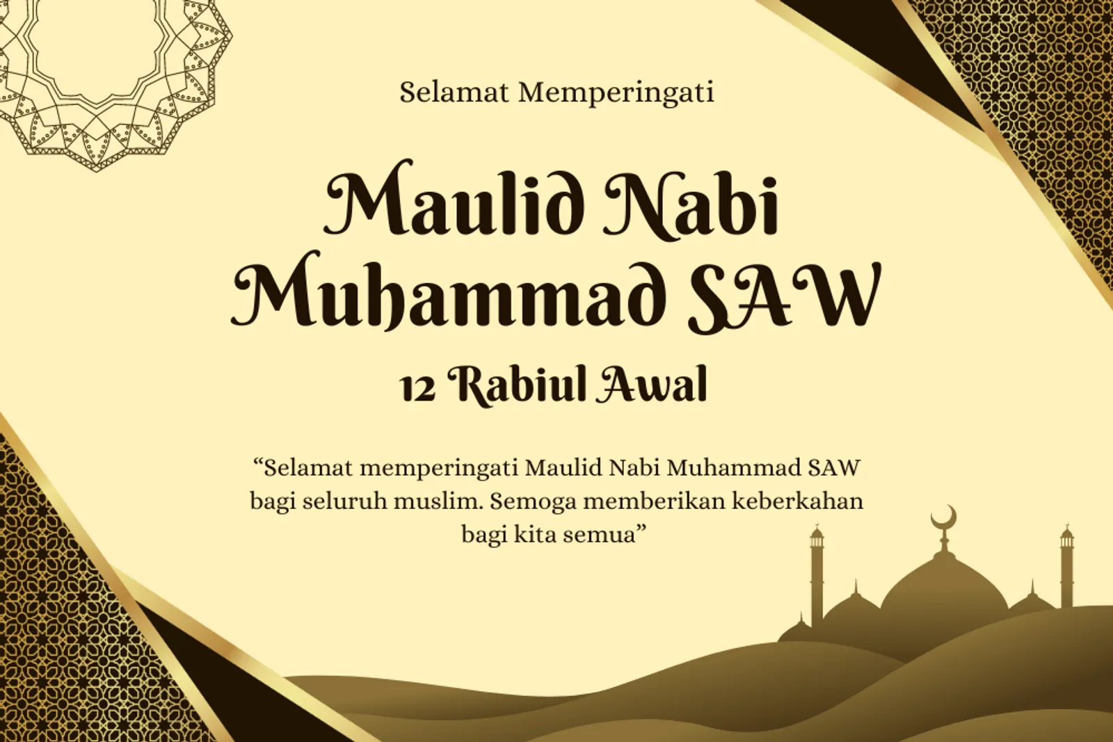 10 Poster Maulid Nabi Muhammad SAW 2024 Terbaru