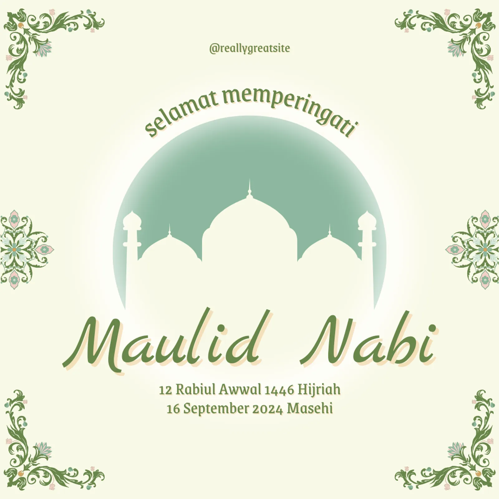 10 Poster Maulid Nabi Muhammad SAW 2024 Terbaru