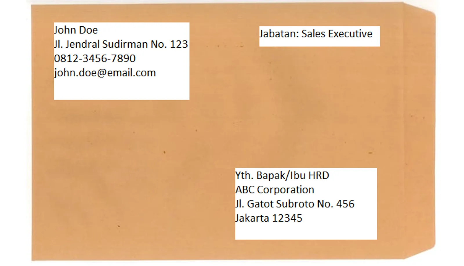 8 Format Amplop Lamaran Kerja yang Baik dan Benar