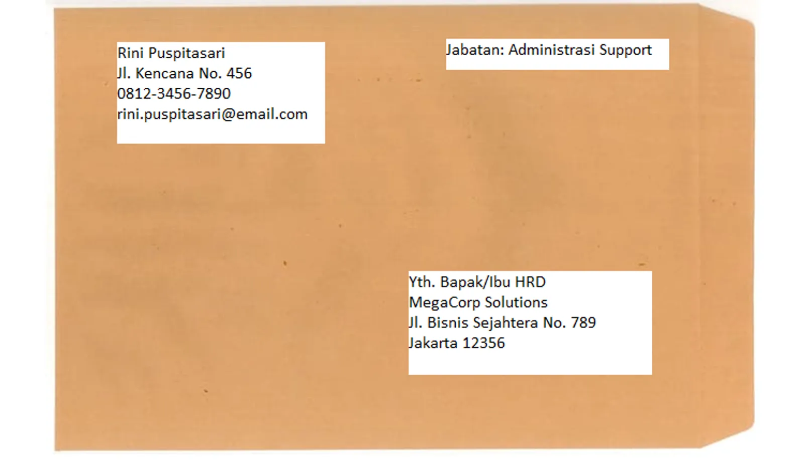 8 Format Amplop Lamaran Kerja yang Baik dan Benar