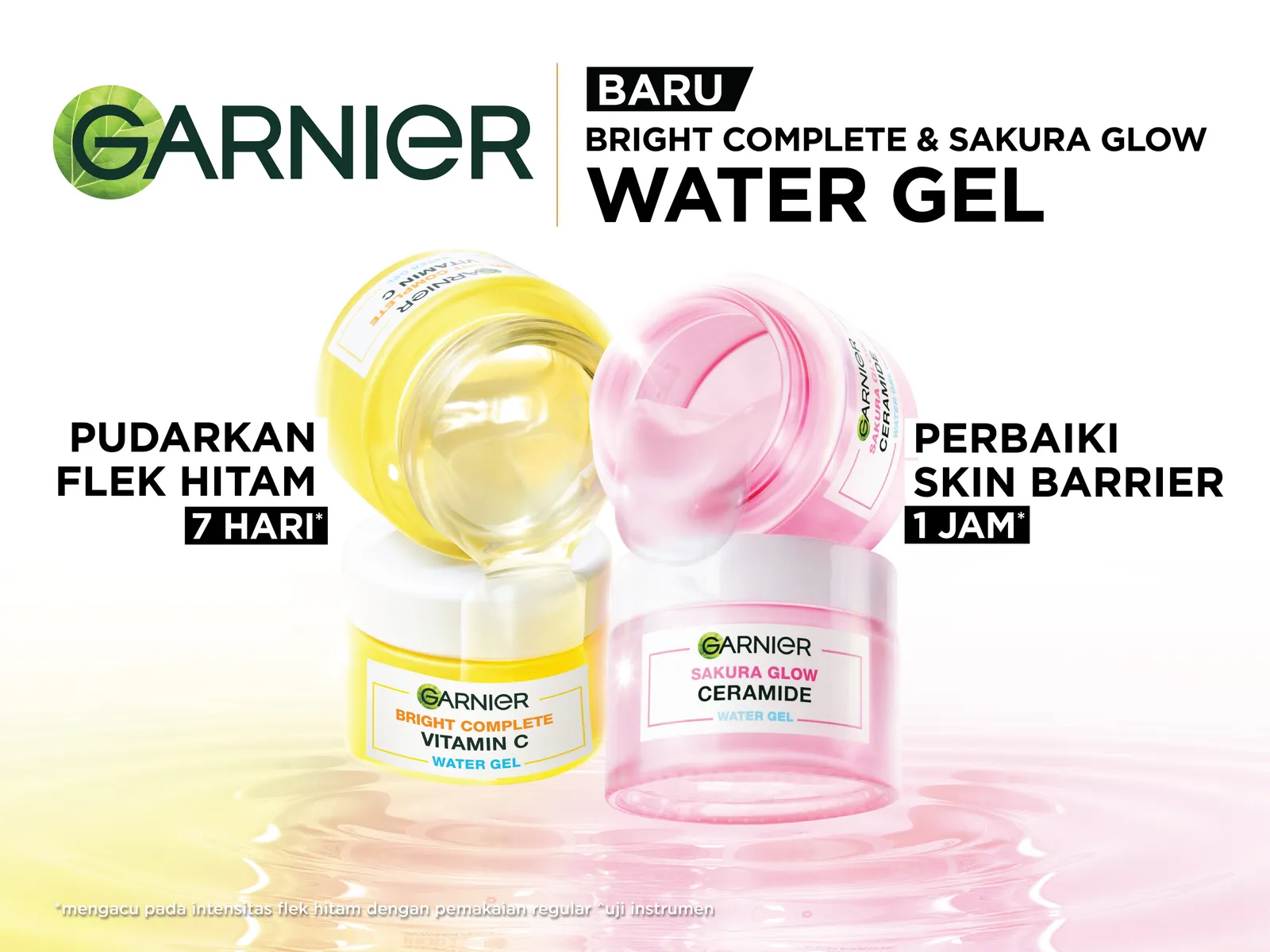 Review: GARNIER Water Gel Moisturizer Bright Complete vs Sakura Glow