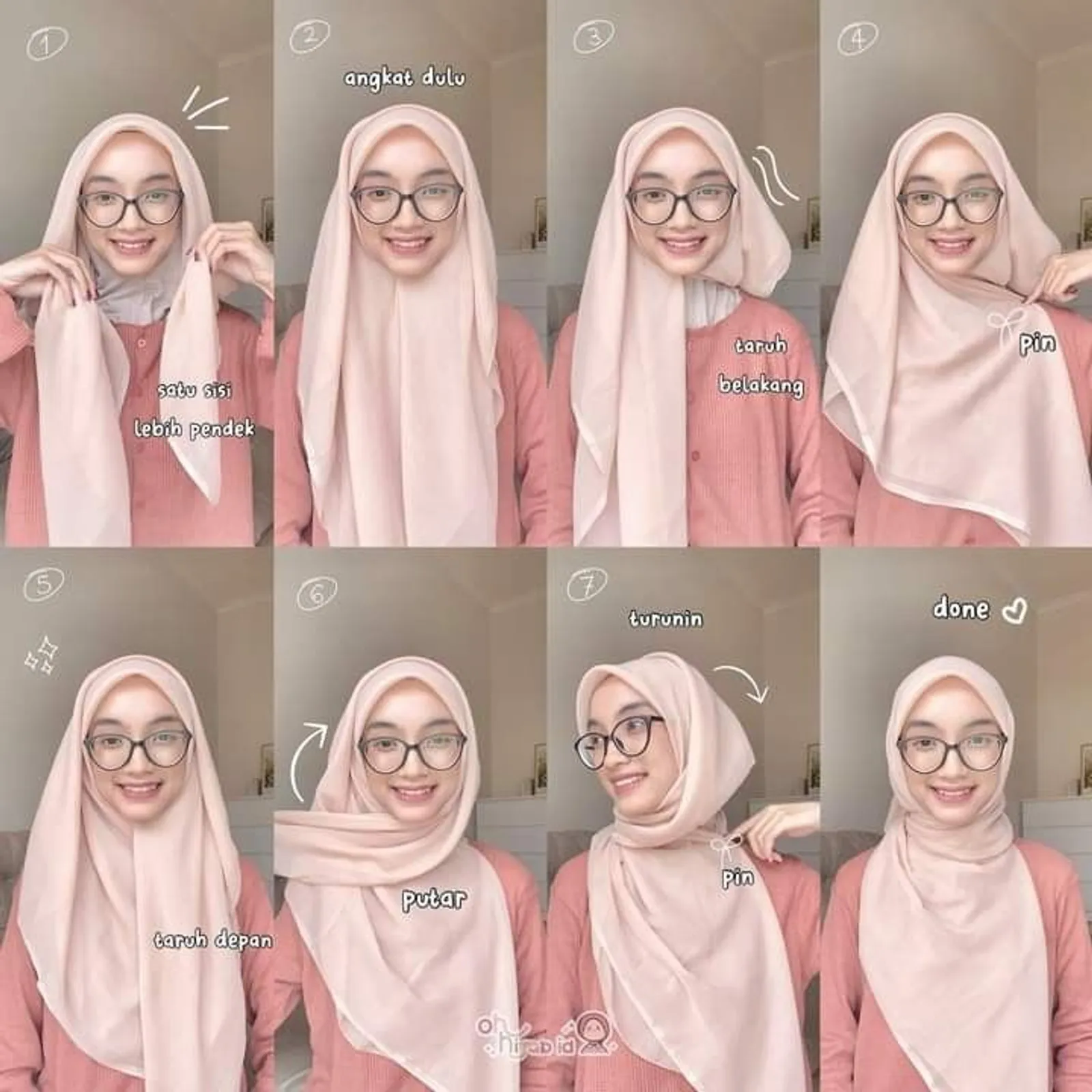 5 Tutorial Hijab Segi Empat untuk Acara Resmi yang Rapi