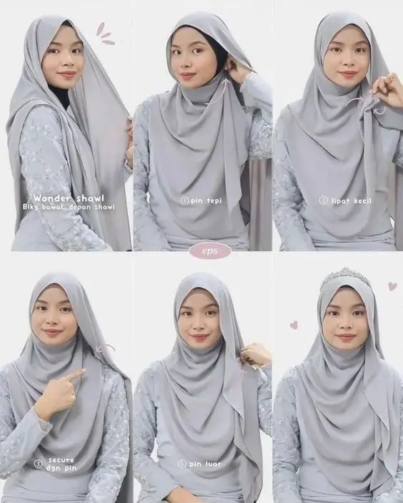 5 Tutorial Pashmina Menutup Dada yang Anggun dan Menawan