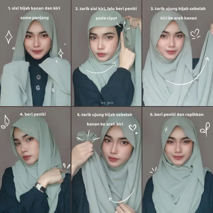 5 Tutorial Pashmina Menutup Dada yang Anggun dan Menawan