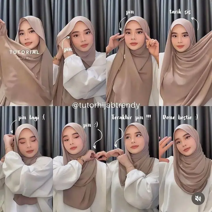 5 Tutorial Pashmina Menutup Dada yang Anggun dan Menawan