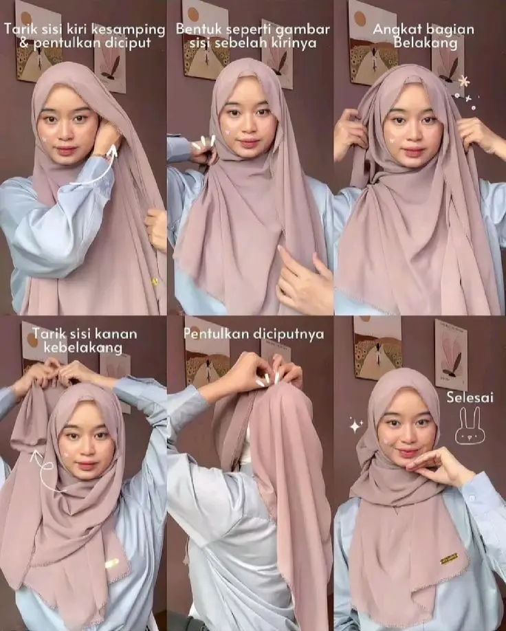 5 Tutorial Pashmina Menutup Dada yang Anggun dan Menawan