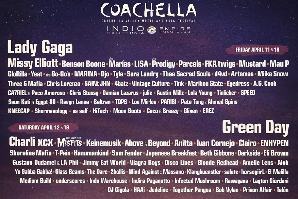 Line Up Coachella 2025 Lengkap, Ada Lisa sampai ENHYPEN