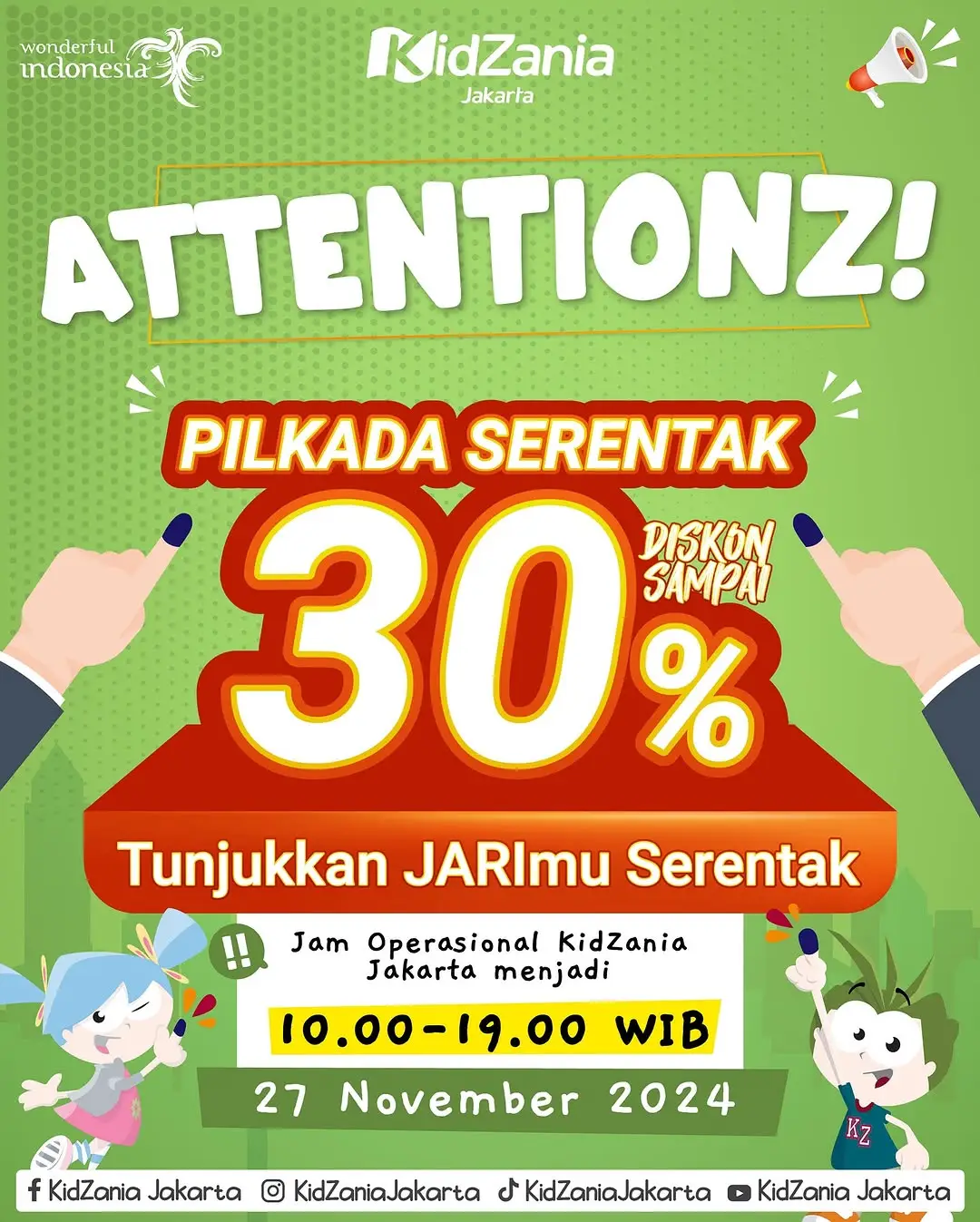 Promo Tempat Hiburan Hari Pilkada 2024, Yuk Nyoblos!