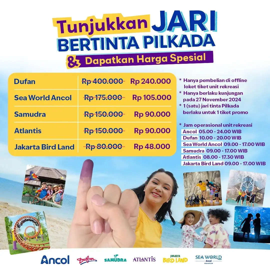 Promo Tempat Hiburan Hari Pilkada 2024, Yuk Nyoblos!