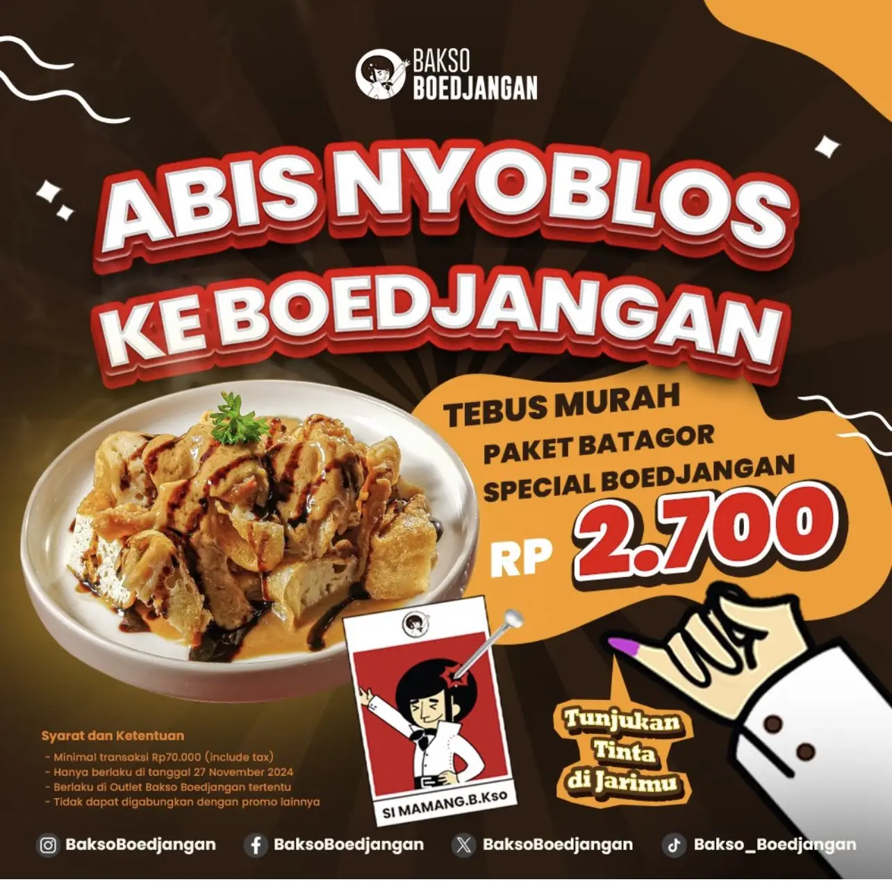 27 Promo Restoran yang Sambut Pilkada 2024, Buruan Serbu!