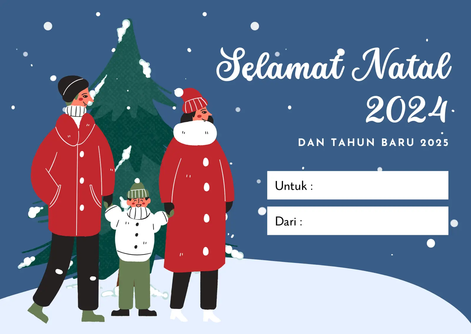 10 Desain Kartu Ucapan Natal dan Tahun Baru 2024