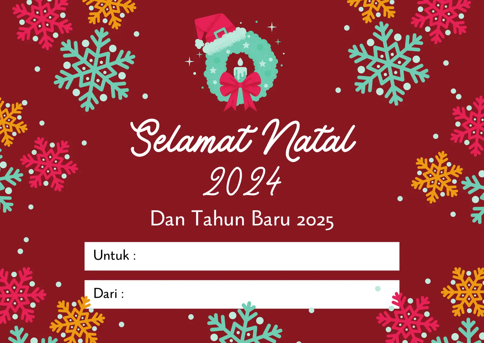 10 Desain Kartu Ucapan Natal dan Tahun Baru 2024