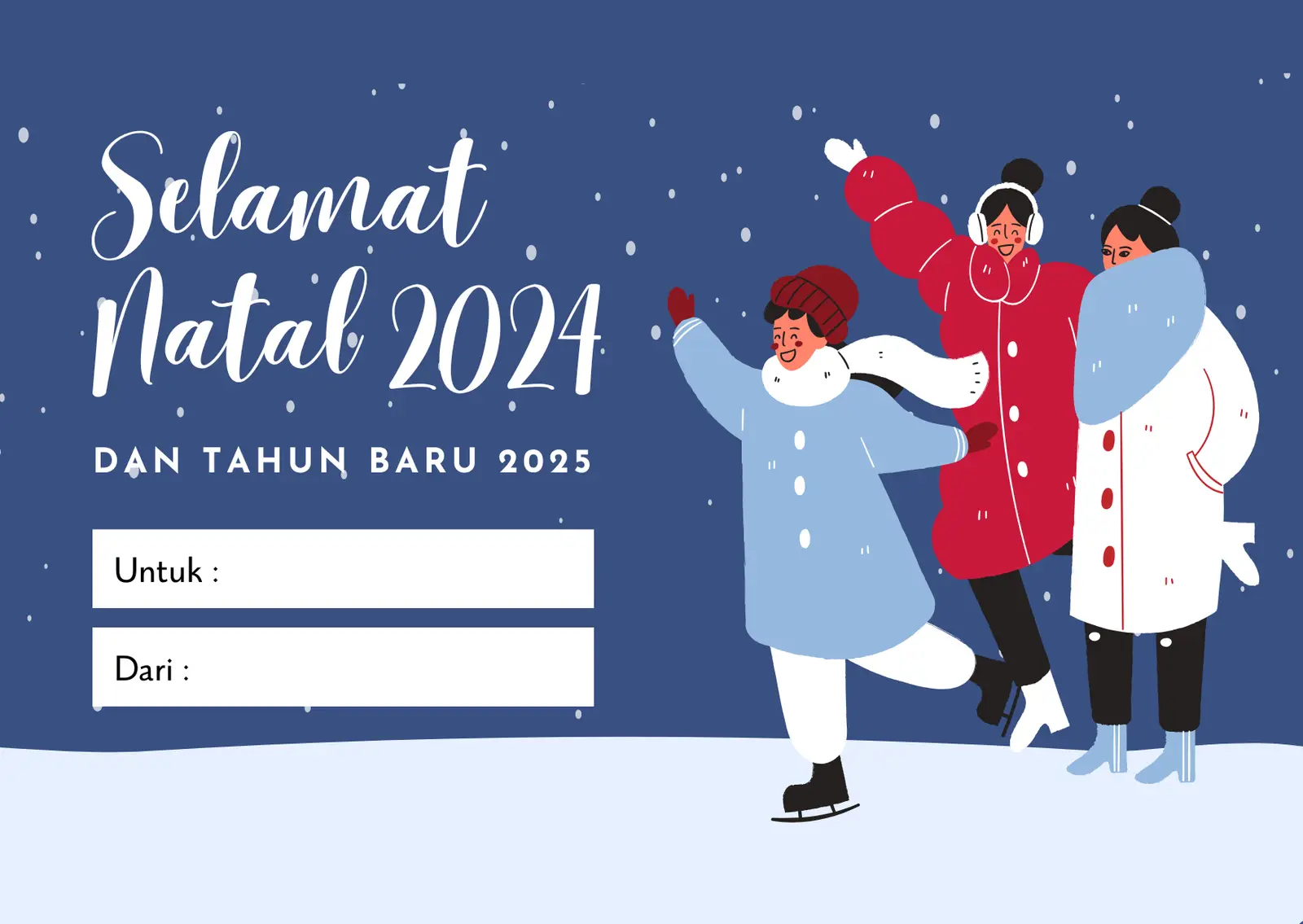 10 Desain Kartu Ucapan Natal dan Tahun Baru 2024