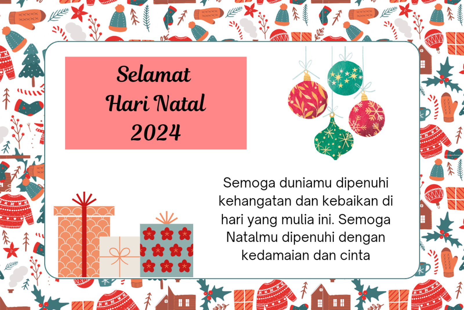 16 Contoh Kartu Ucapan Natal 2024 yang Penuh Makna dan Pesan