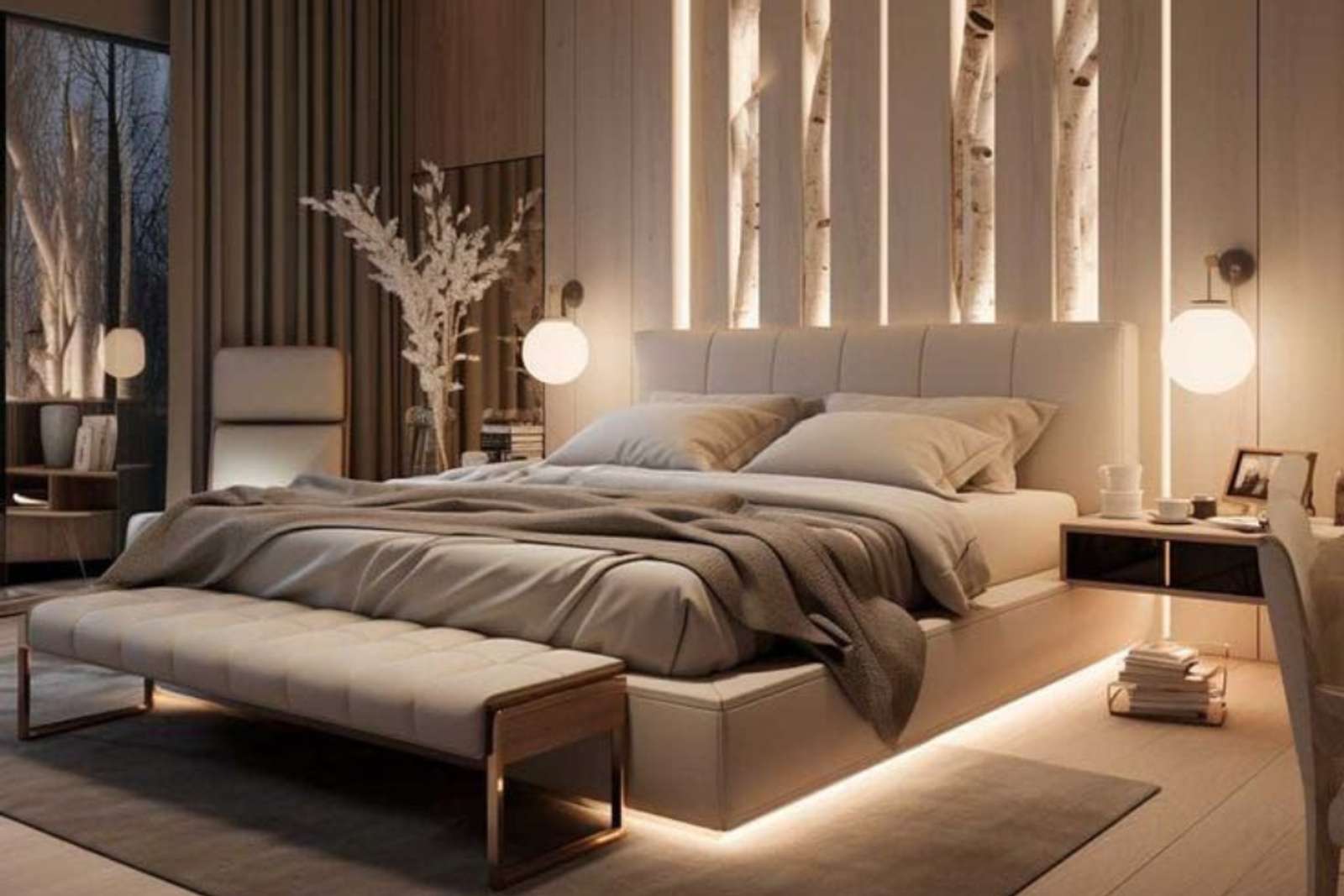 7 Inspirasi Desain Kamar Tidur Warna Mocha Mousse