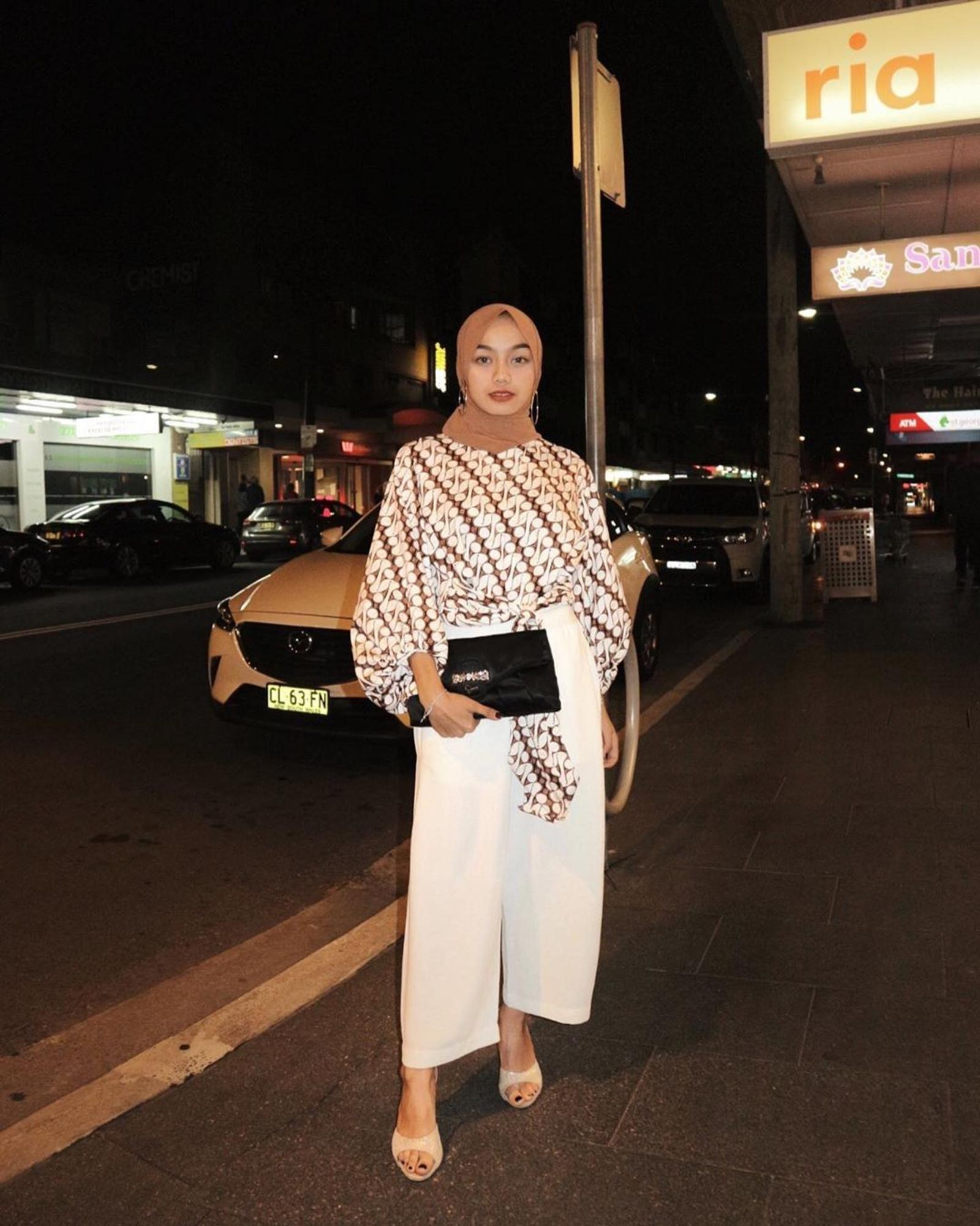 OOTD Kondangan Hijab Pakai Celana Kulot yang Elegan