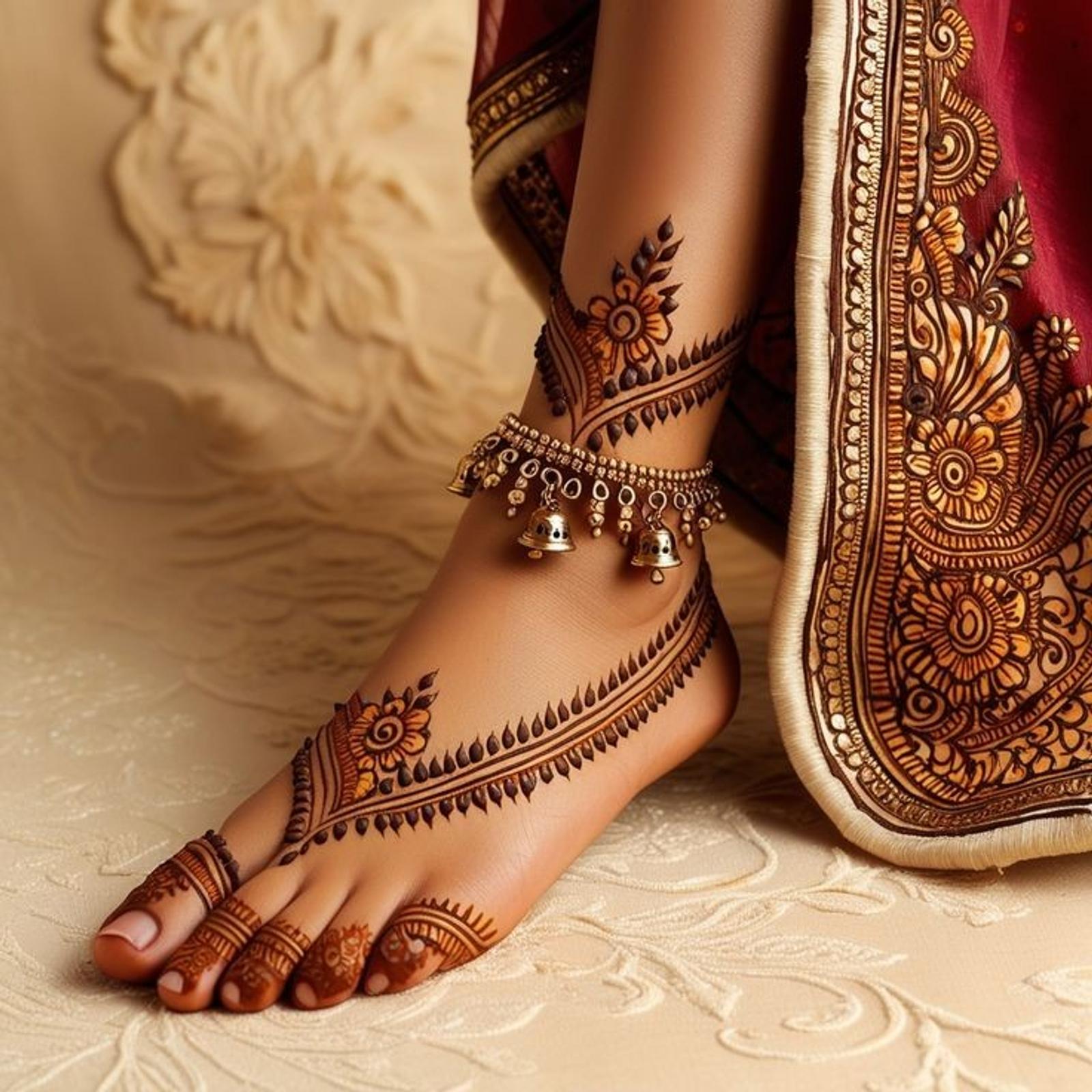 7 Desain Henna Kaki yang Mewah dan Elegan