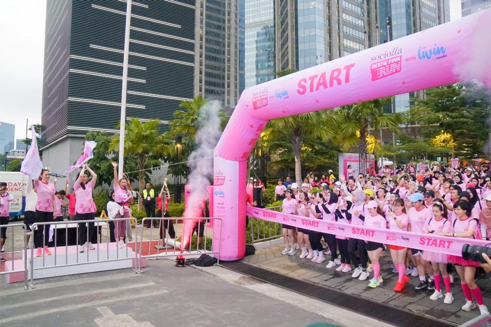 Keseruan Sociolla Bestie Pink Run 2025 with Livin’ by Mandiri 