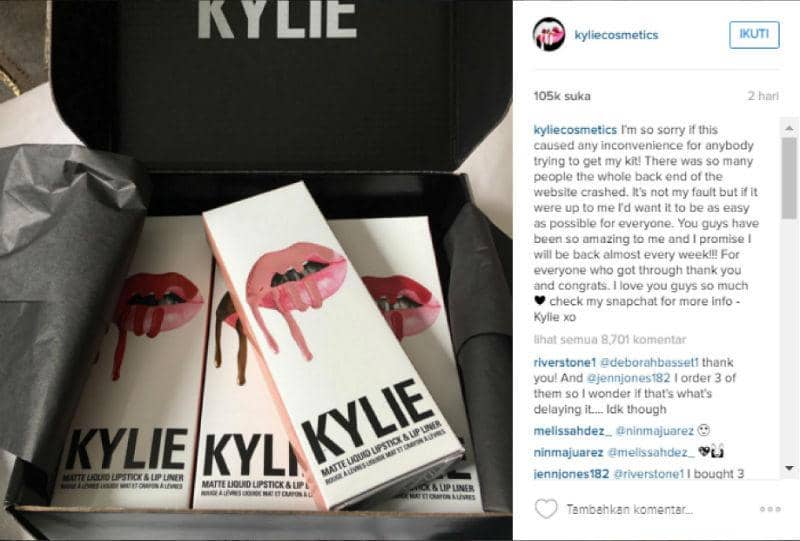Sumber Gambar: instagram.com/kylie cosmetics
