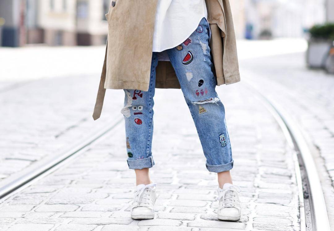 DIY Patches Jeans Denim Yang Super Fashionable Ala Popbela