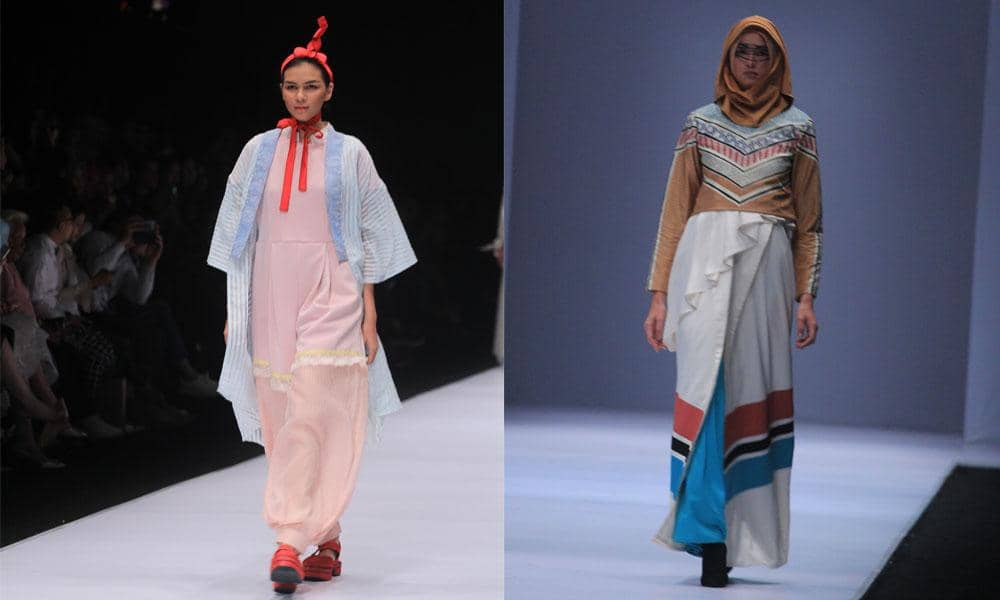 Astri Lestari/photo by Fadhlih Septiashari for Popbela.com (left). Mudrika Paradise/photo by Fadhlih Septiashari for Popbela.com (right)