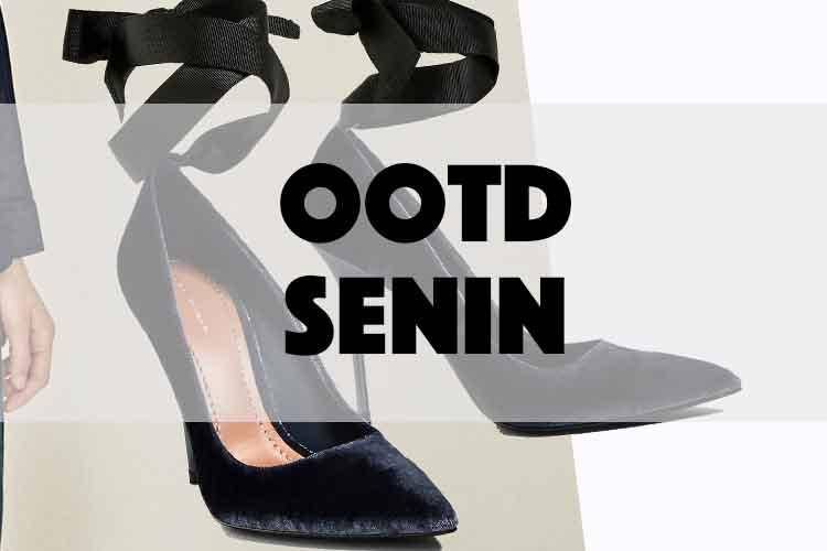 Tampil Super Chic dengan Mix and Match Velvet Lace Up Heels di Hari Senin