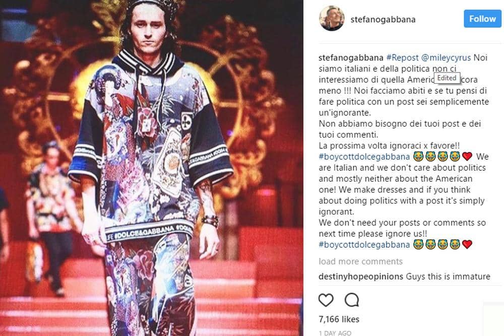 via Instagram: @stefanogabbana