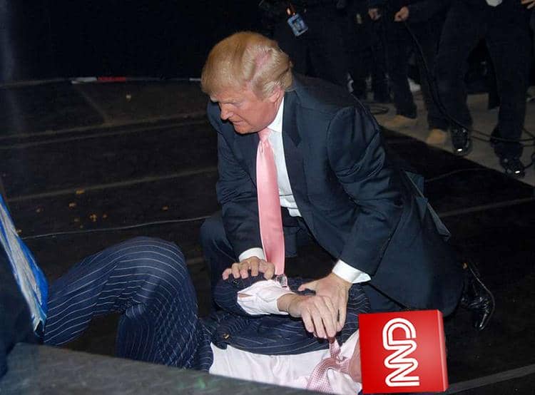 Kesal dengan Pers, Donald Trump “Tinju” Media CNN